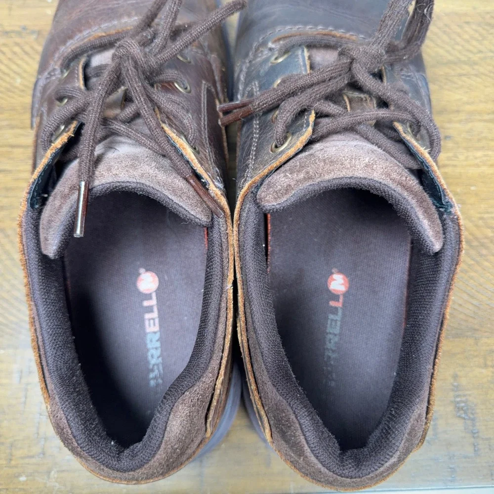 Merrell Shoes Mens 10.5 Brown Shetland Leather Oxford Hiking Casual Walking Y2K